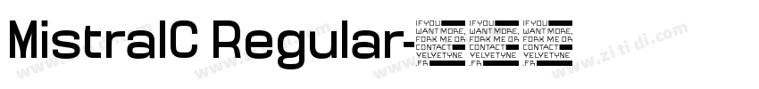 MistralC Regular字体转换
